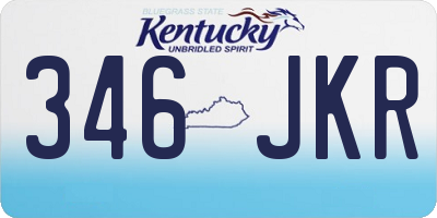 KY license plate 346JKR