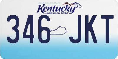 KY license plate 346JKT