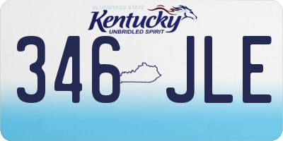 KY license plate 346JLE