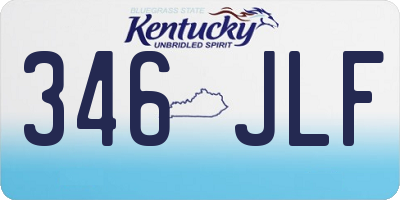 KY license plate 346JLF