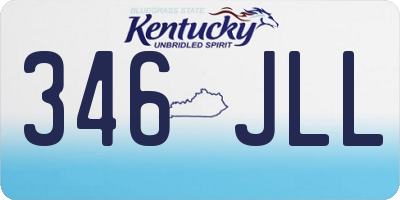 KY license plate 346JLL