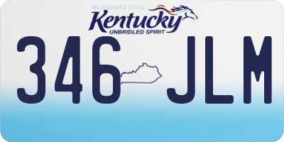 KY license plate 346JLM