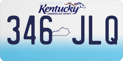 KY license plate 346JLQ
