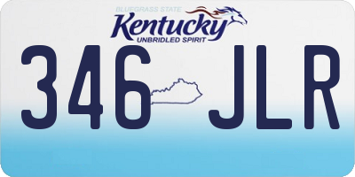 KY license plate 346JLR