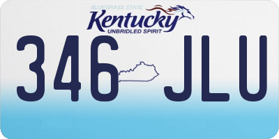 KY license plate 346JLU