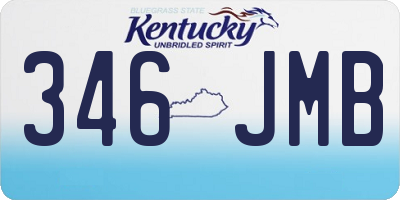 KY license plate 346JMB