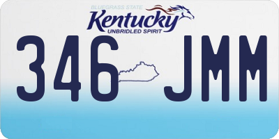 KY license plate 346JMM