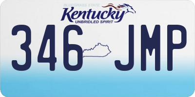 KY license plate 346JMP