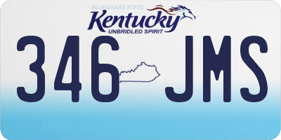 KY license plate 346JMS