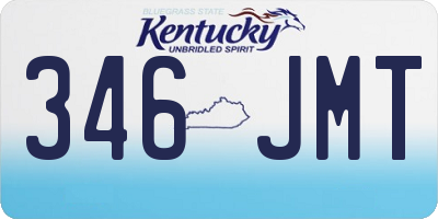 KY license plate 346JMT