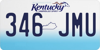 KY license plate 346JMU
