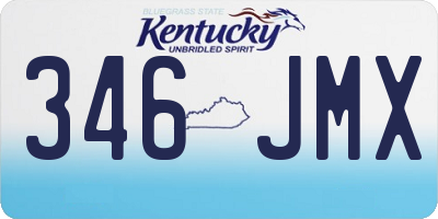 KY license plate 346JMX