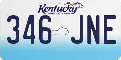 KY license plate 346JNE