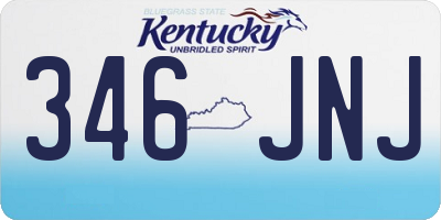 KY license plate 346JNJ