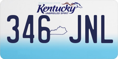 KY license plate 346JNL