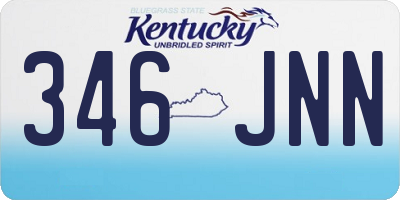 KY license plate 346JNN