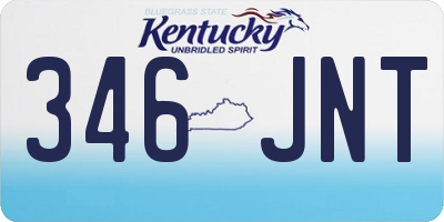 KY license plate 346JNT