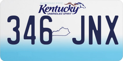 KY license plate 346JNX