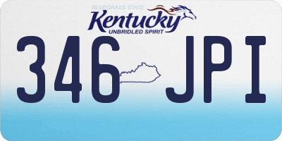 KY license plate 346JPI