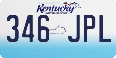 KY license plate 346JPL