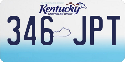 KY license plate 346JPT