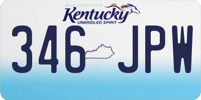 KY license plate 346JPW