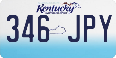 KY license plate 346JPY