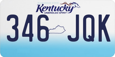 KY license plate 346JQK