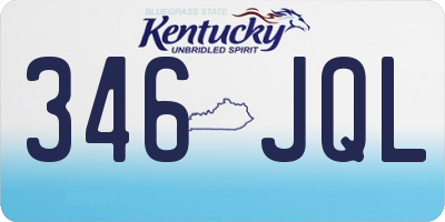 KY license plate 346JQL