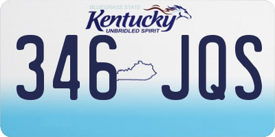 KY license plate 346JQS