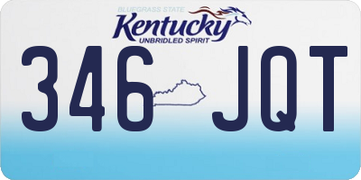 KY license plate 346JQT
