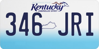 KY license plate 346JRI