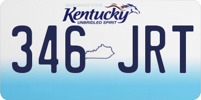 KY license plate 346JRT