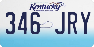 KY license plate 346JRY