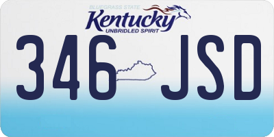 KY license plate 346JSD