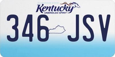 KY license plate 346JSV