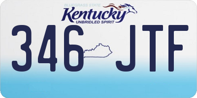 KY license plate 346JTF
