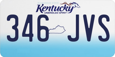 KY license plate 346JVS