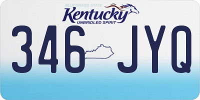 KY license plate 346JYQ