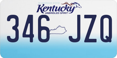 KY license plate 346JZQ