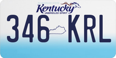 KY license plate 346KRL