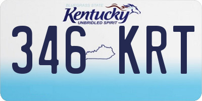 KY license plate 346KRT