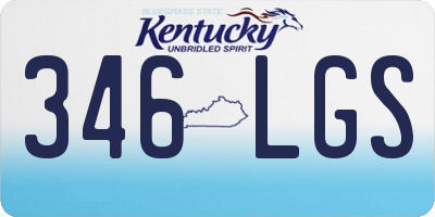KY license plate 346LGS