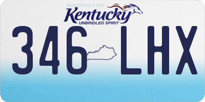 KY license plate 346LHX