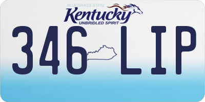 KY license plate 346LIP