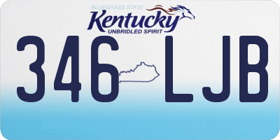 KY license plate 346LJB