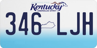 KY license plate 346LJH