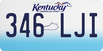 KY license plate 346LJI