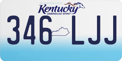 KY license plate 346LJJ