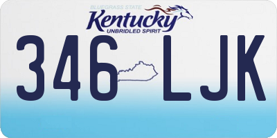 KY license plate 346LJK